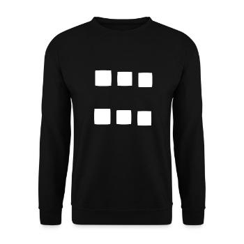 Pattern square square symbol - Unisex Sweatshirt - black - Front - Alina (178cm) & Michal (187cm)