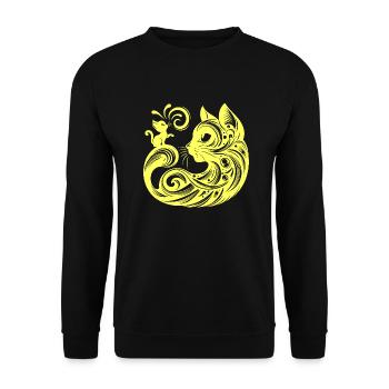 Chat, Chat, Chats, Animaux De Compagnie, Animal De Compagnie, Mignon, Animal, Animal De Compagnie - Sweat-shirt Unisexe - noir - Devant - Alina (178cm) & Michal (187cm)