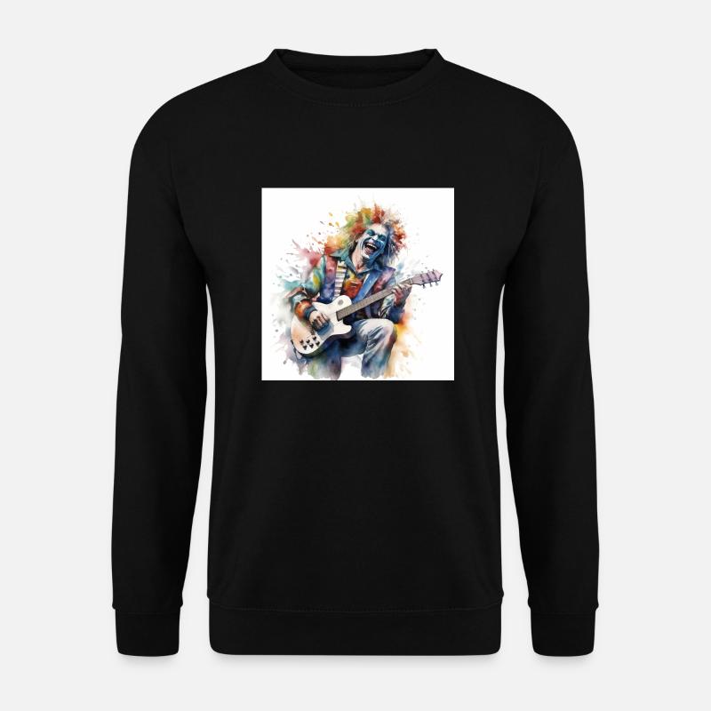 Ein Clown spielt Gitarre - Unisex Pullover - Schwarz