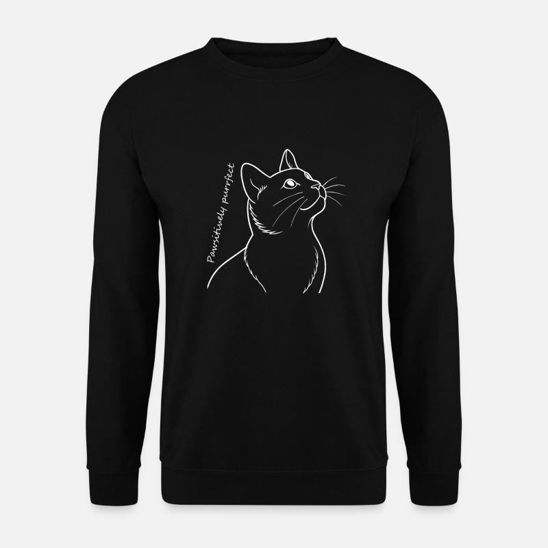 Katze absolut perfekt - Unisex Pullover - Schwarz