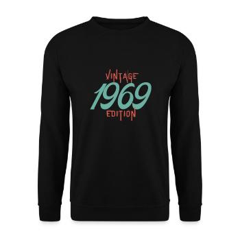 Jahrgang Ausgabe 1969 - Unisex Pullover - Schwarz - Vorne - Alina (178cm) & Michal (187cm)