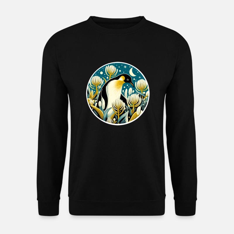 Pinguin-Kunst - Unisex Pullover - Schwarz