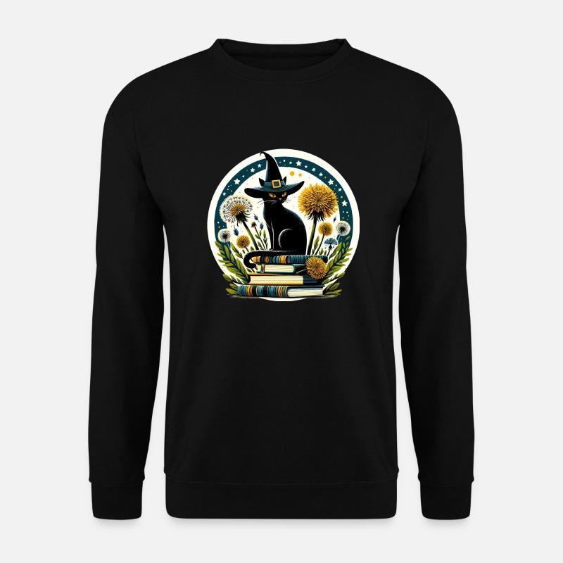 Bookish Cat Witch - Unisex Sweatshirt - black