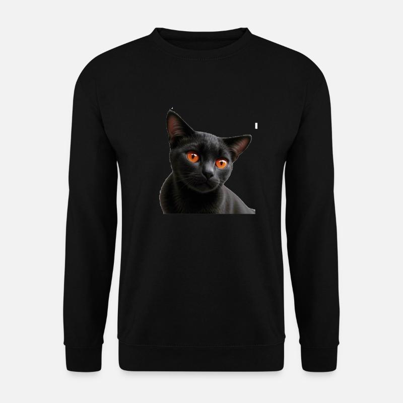 Schwarze Katze - Unisex Pullover - Schwarz