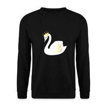 Cygne Doré - Sweat-shirt Unisexe - noir - Devant - Alina (178cm) & Michal (187cm)