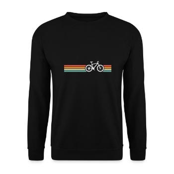 Retro Vintage Bike - Unisex Sweatshirt - black - Front - Alina (178cm) & Michal (187cm)