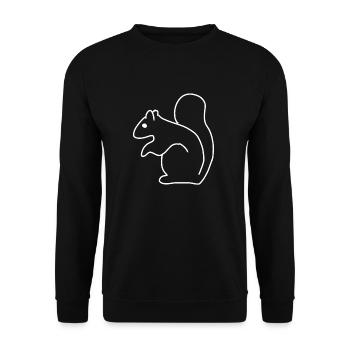Squirrel Animals Animal Symbol Animal Love - Unisex Sweatshirt - black - Front - Alina (178cm) & Michal (187cm)