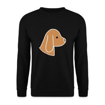 Dog Head Animal Icon - Unisex Sweatshirt - black - Front - Alina (178cm) & Michal (187cm)