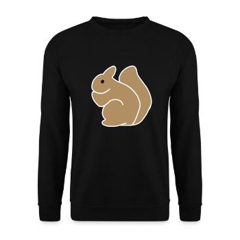 Squirrel Animals Animal Symbol Brown - Unisex Sweatshirt - black - Front - Alina (178cm) & Michal (187cm)