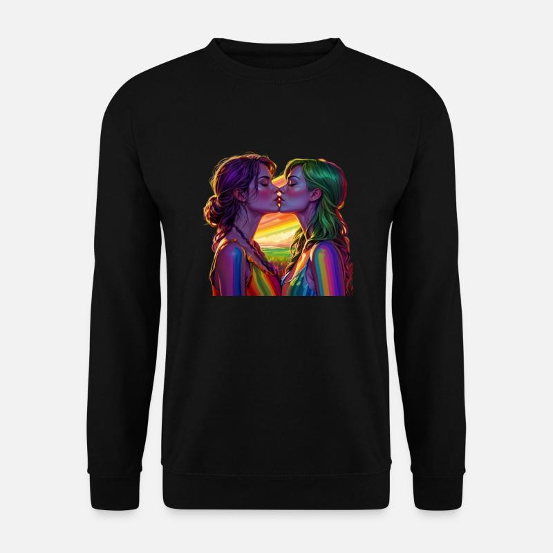 Rainbow-Colored Lesbians - Unisex Sweatshirt - black