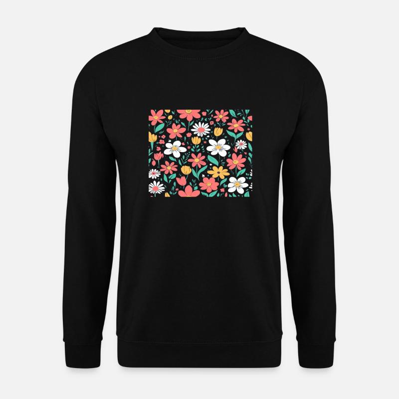 Frühlingsblumen Hintergrund Frühling - Unisex Pullover - Schwarz