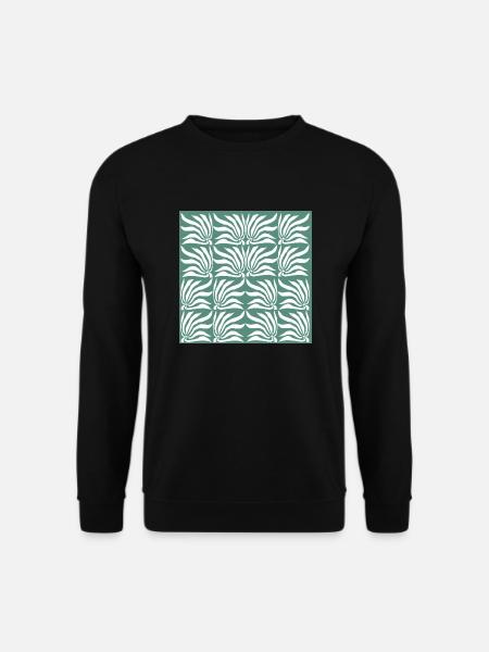 Motif de fleurs géométriques - Sweat-shirt Unisexe - noir