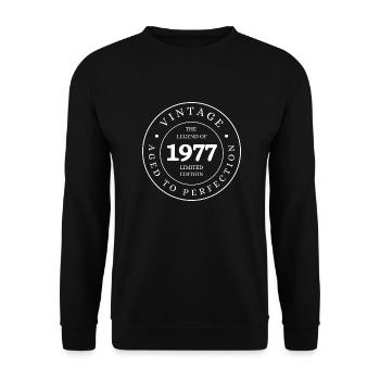 Die Legende von 1977 in limitierter Auflage - Unisex Pullover - Schwarz - Vorne - Alina (178cm) & Michal (187cm)