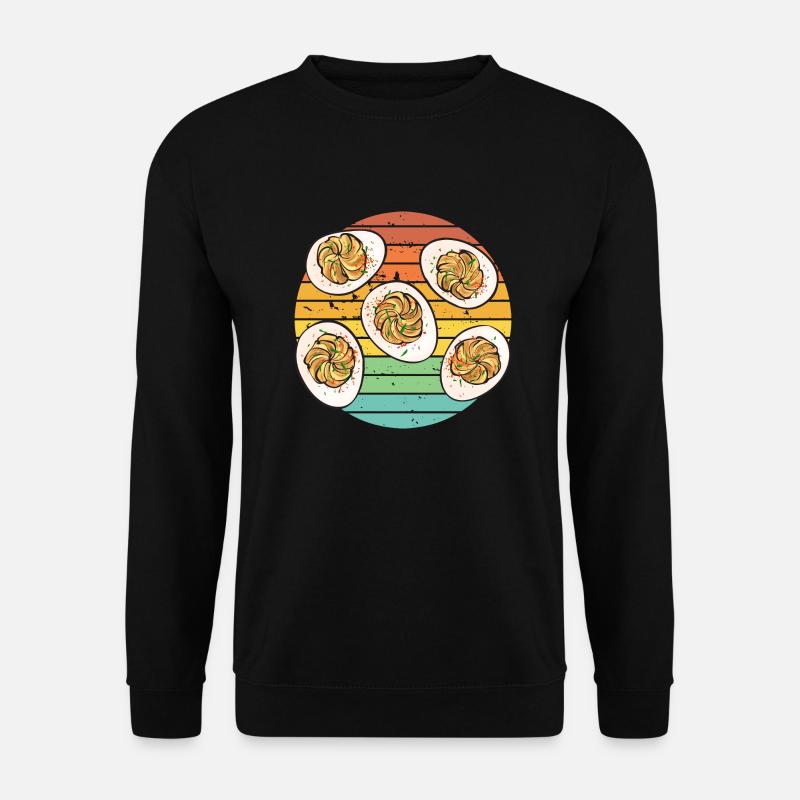 Gefüllte Eier Deviled Eggs - Unisex Pullover - Schwarz