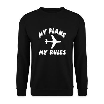 Avion - Sweat-shirt Unisexe - noir - Devant - Alina (178cm) & Michal (187cm)