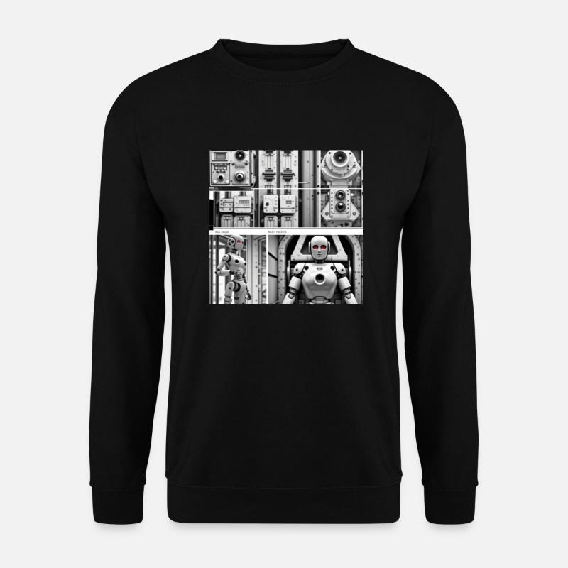 Roboter - Unisex Pullover - Schwarz
