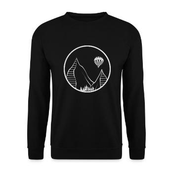 Vol en montgolfière Sky I Gift - Sweat-shirt Unisexe - noir - Devant - Alina (178cm) & Michal (187cm)