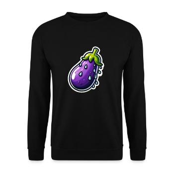 Moments d’aubergines chauffées - Sweat-shirt Unisexe - noir - Devant - Alina (178cm) & Michal (187cm)