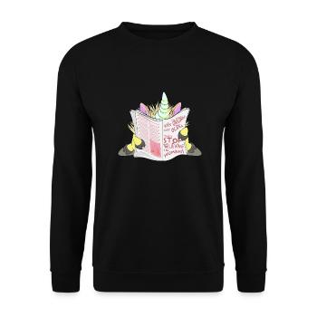 REALLY - Unisex Sweatshirt - black - Front - Alina (178cm) & Michal (187cm)