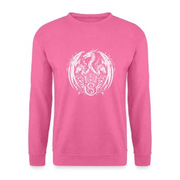 Fantasy-Drache, Anime-Drachenkopf, mythische Reptilienmagie - Unisex Pullover - Pink - Vorne