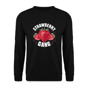 Strawberry Gang - Équipe Cueilleur de fraises - Sweat-shirt Unisexe - noir - Devant - Alina (178cm) & Michal (187cm)