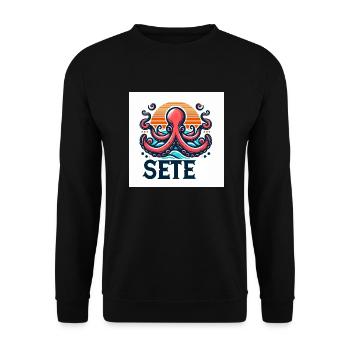 sete - Unisex Pullover - Schwarz - Vorne - Alina (178cm) & Michal (187cm)