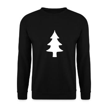 Fir tree tree natural - Unisex Sweatshirt - black - Front - Alina (178cm) & Michal (187cm)