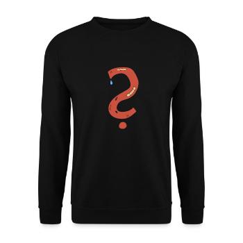 Question mark scars sad plaster - Unisex Sweatshirt - black - Front - Alina (178cm) & Michal (187cm)