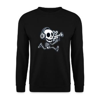 The cameraman makes his cinema with his camera - Unisex Sweatshirt - black - Front - Alina (178cm) & Michal (187cm)