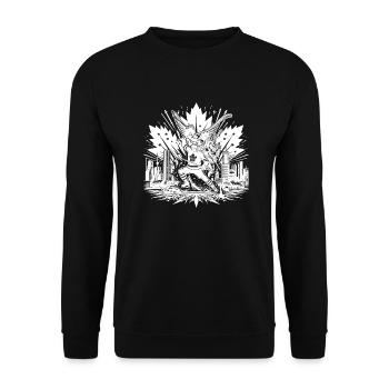 Hockey Canada Hockey sur glace États-Unis club de hockey rondelle bâton - Sweat-shirt Unisexe - noir - Devant - Alina (178cm) & Michal (187cm)