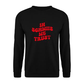 In Schwiiz we trust - Unisex Pullover - Schwarz - Vorne - Alina (178cm) & Michal (187cm)