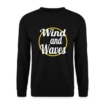 spots de planche à voile plaisantant vivre librement - Sweat-shirt Unisexe - noir - Devant - Alina (178cm) & Michal (187cm)