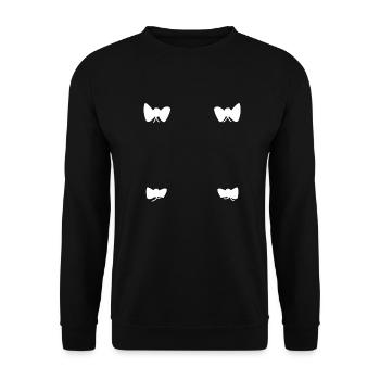 Loops Pattern Shapes Symbol - Unisex Sweatshirt - black - Front - Alina (178cm) & Michal (187cm)