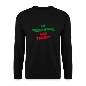 In Portugal we trust - Unisex Sweatshirt - black - Front - Alina (178cm) & Michal (187cm)