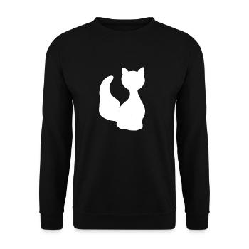 Cat Animal Icon Pet - Unisex Sweatshirt - black - Front - Alina (178cm) & Michal (187cm)