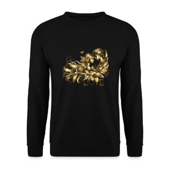 Amour - Sweat-shirt Unisexe - noir - Devant - Alina (178cm) & Michal (187cm)