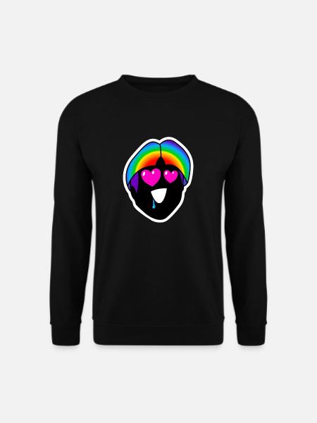 Hals über Kopf verliebt : Sticky Queer Pride - Unisex Pullover - Schwarz