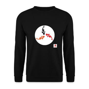 1 20240514 212602 0000 - Unisex Pullover - Schwarz - Vorne - Alina (178cm) & Michal (187cm)