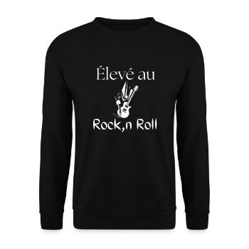 Élevé au rock n roll - Sweat-shirt Unisexe - noir - Devant - Alina (178cm) & Michal (187cm)