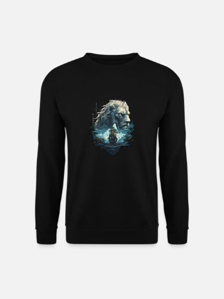 Macht des Löwen - Unisex Pullover - Schwarz