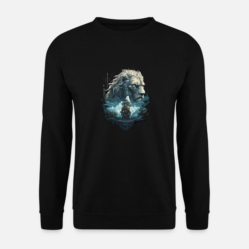 Macht des Löwen - Unisex Pullover - Schwarz