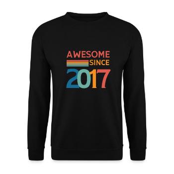 Awesome since 2017 - Sweat-shirt Unisexe - noir - Devant - Alina (178cm) & Michal (187cm)