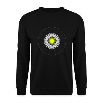 Gänseblümchen - Dunkel - Unisex Pullover - Schwarz - Vorne - Alina (178cm) & Michal (187cm)