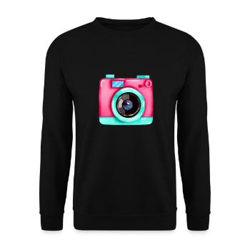 Kamera Fotografen Fotograf schön Fotografieren - Unisex Pullover - Schwarz - Vorne - Alina (178cm) & Michal (187cm)