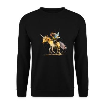 Kobolde sind Symbol der Hoffnung und Fantasie - Unisex Pullover - Schwarz - Vorne - Alina (178cm) & Michal (187cm)