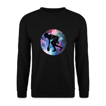 Joueurs de football américain - Sweat-shirt Unisexe - noir - Devant - Alina (178cm) & Michal (187cm)