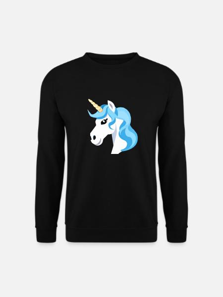 Regenbogen Einhorn Unicorn Rainbow Pferd LGBTQ 1 - Unisex Pullover - Schwarz