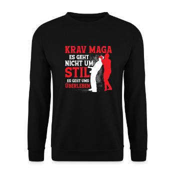 Krav Maga Martial Arts Contact Sports - Unisex Sweatshirt - black - Front - Alina (178cm) & Michal (187cm)