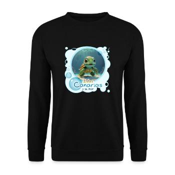 Schildkröte - Unisex Pullover - Schwarz - Vorne - Alina (178cm) & Michal (187cm)