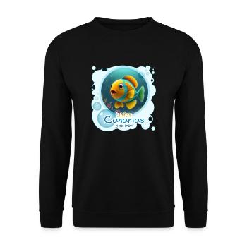 Papageifisch - Unisex Pullover - Schwarz - Vorne - Alina (178cm) & Michal (187cm)
